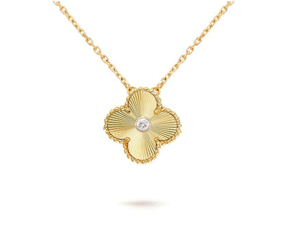 [ORA]CLOVER 15MM DIAMOND SINGLE FLOWER NECKLACE COLLECTION