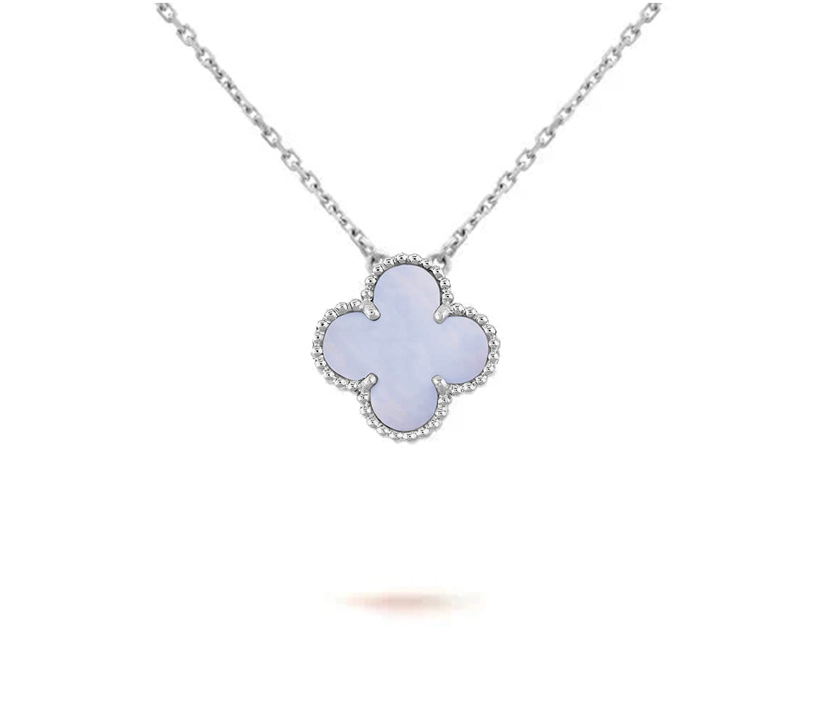 [ORA]CLOVER 15MM NECKLACE SILVER COLLECTION