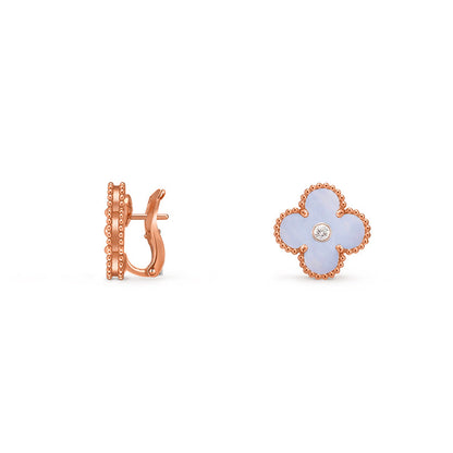 [ORA]CLOVER 15MM MOP DIAMOND EARRINGS COLLECTION