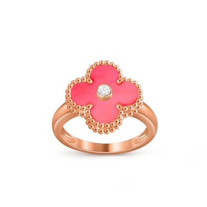 [ORA]CLOVER DIAMOND RING ROSE GOLD COLLECTION