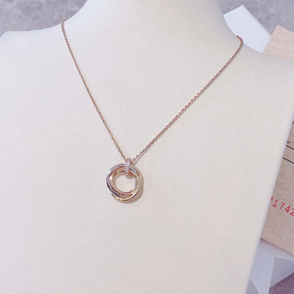 [ORA]TRINITY NECKLACE GOLD  DIAMONDS