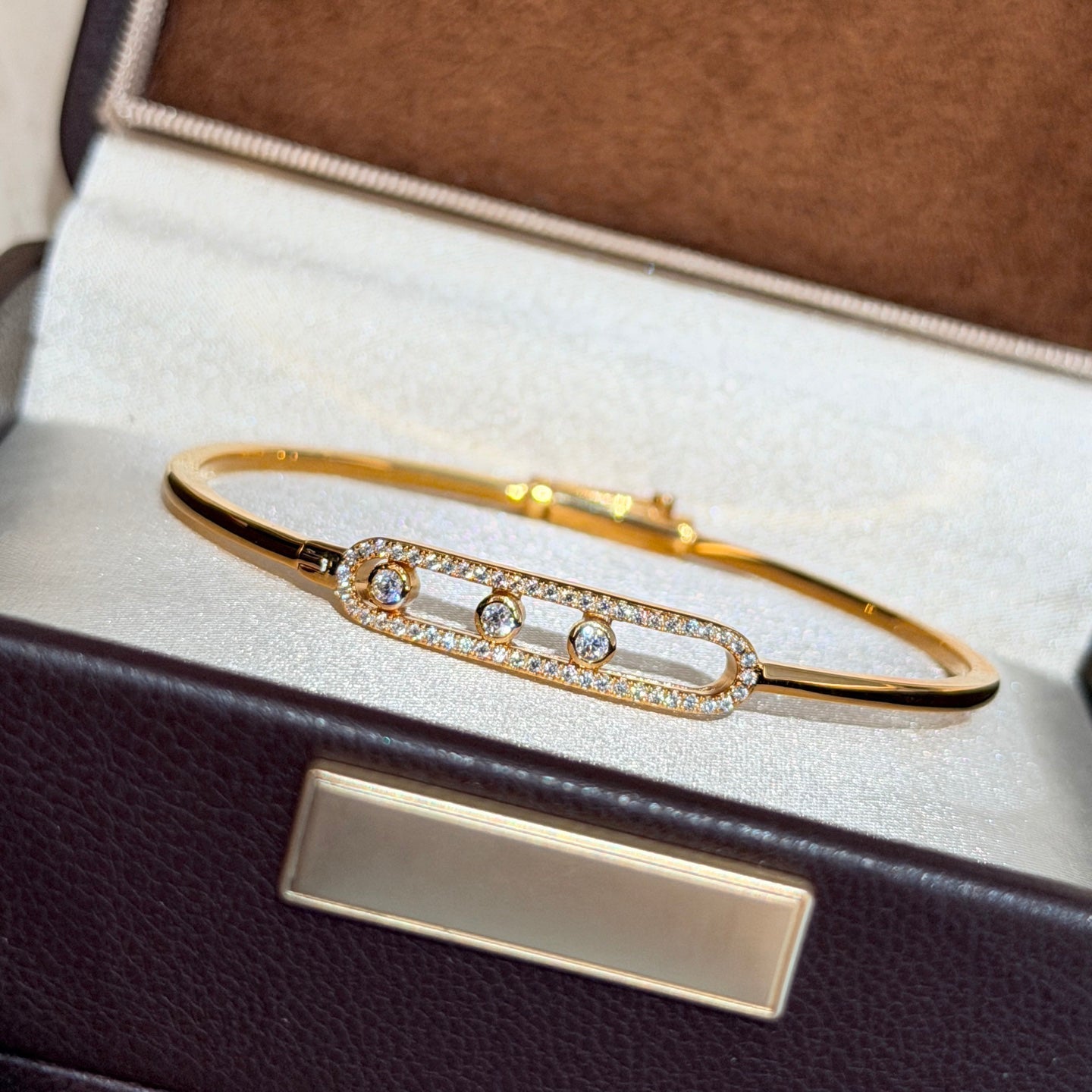 [ORA]Move Pav¨¦ Diamond Bangle Bracelet M