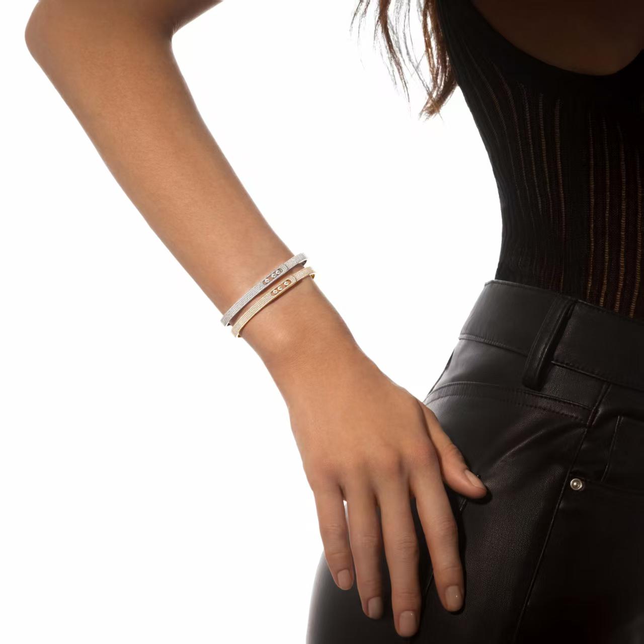 [ORA]Move Noa Full Pav¨¦ Diamond Bangle Bracelet