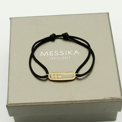 [ORA]Messika Care(s) pink cord pav¨¦ bracelet