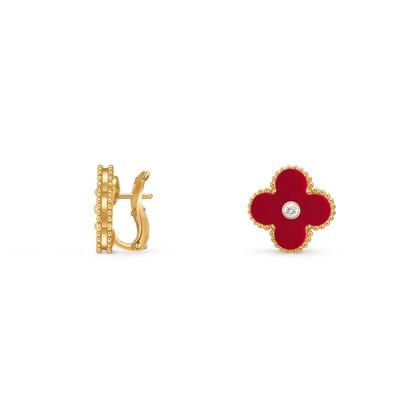 [ORA]CLOVER 15MM MOP DIAMOND EARRINGS COLLECTION