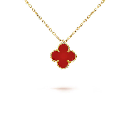 [ORA]CLOVER MINI 9.5MM CARNELIANS NECKLACE COLLECTION