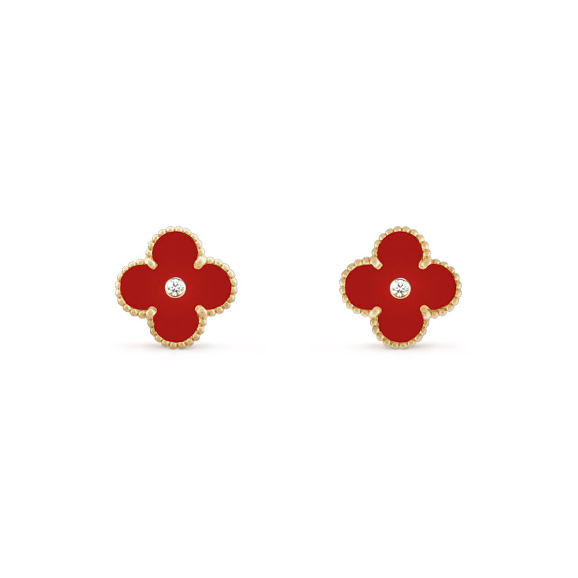 [ORA]CLOVER  15MM DIAMOND EARRINGS COLLECTION