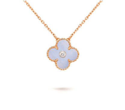 [ORA]CLOVER 15MM DIAMOND SINGLE FLOWER NECKLACE COLLECTION