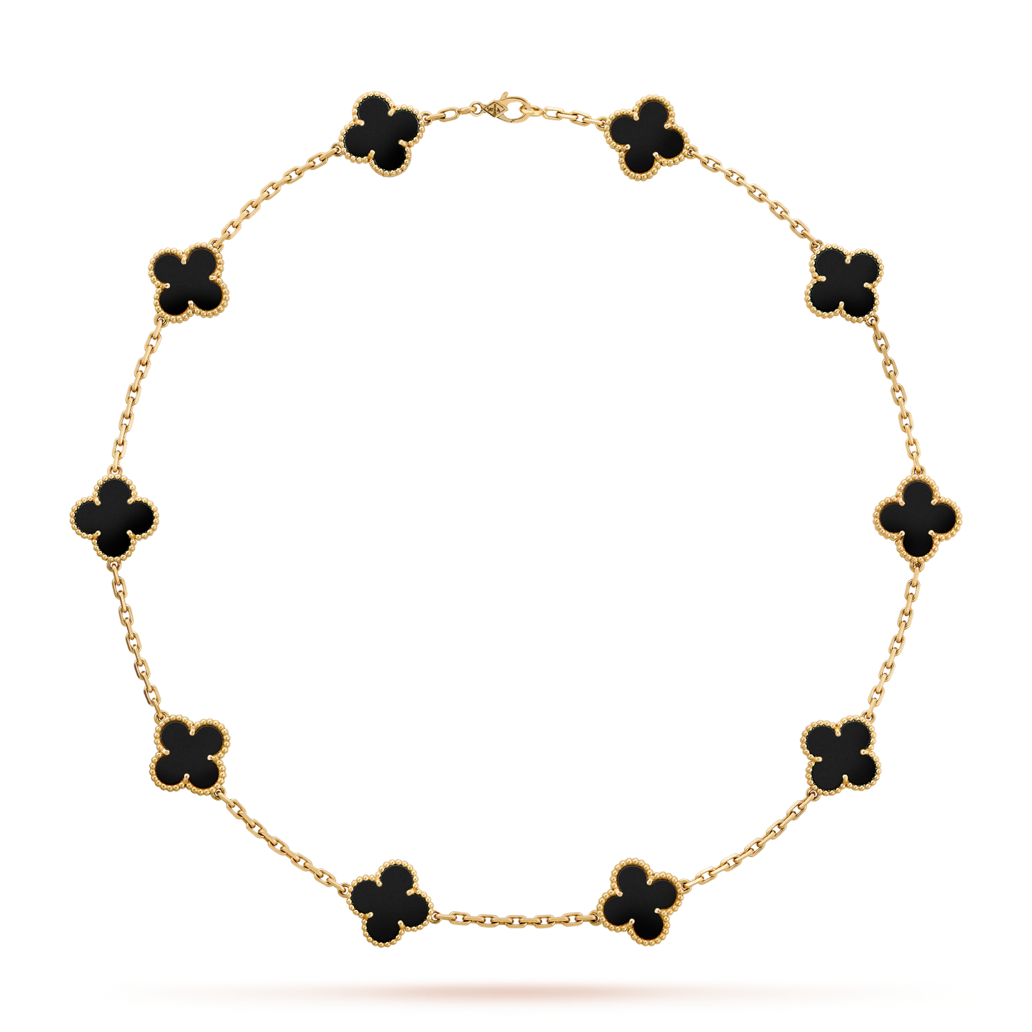 [ORA]CLOVER 10 MOTIFS ONYX NECKLACE