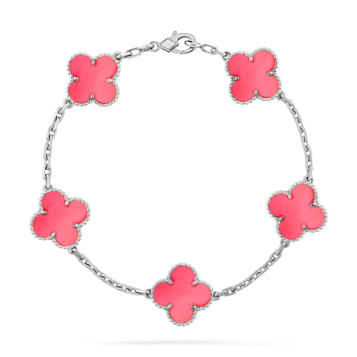 [ORA] CLOVER 5 MOTIFS  PINK MOP BRACELET COLLECTION