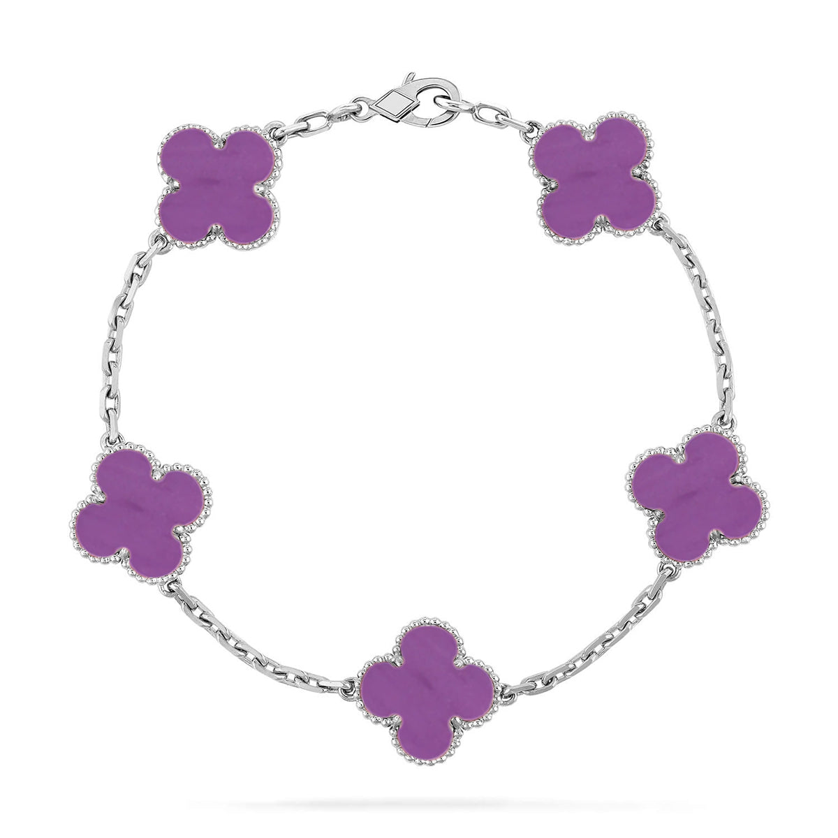 [ORA] CLOVER 5 MOTIF VIOLET BRACELET COLLECTION