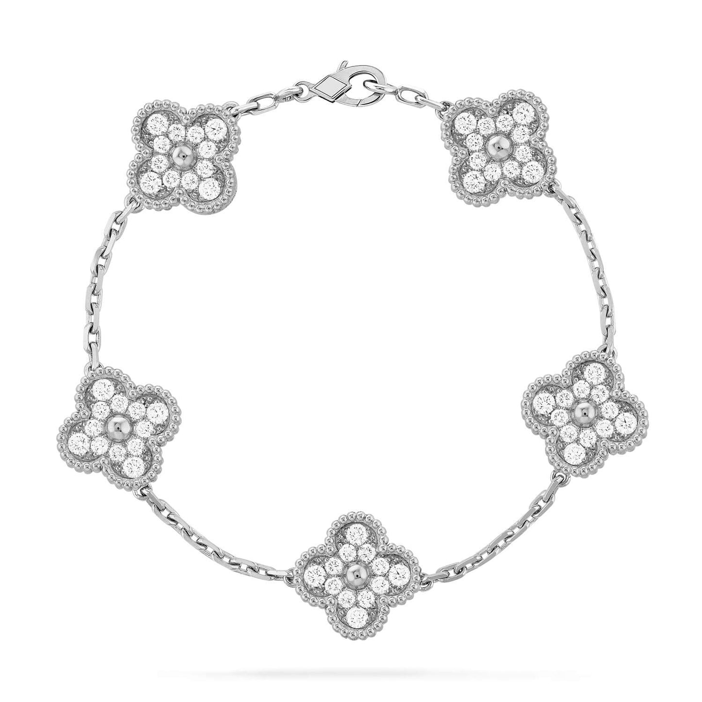 [ORA] CLOVER 5 MOTIF FULL DIAMOND BRACELET COLLECTION