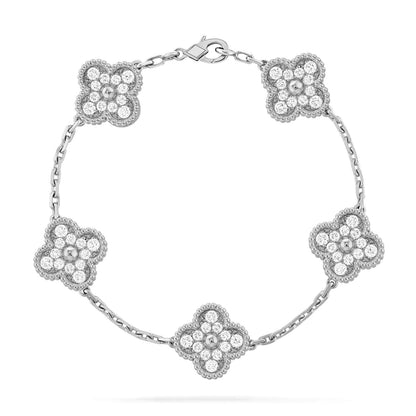[ORA] CLOVER 5 MOTIF FULL DIAMOND BRACELET COLLECTION