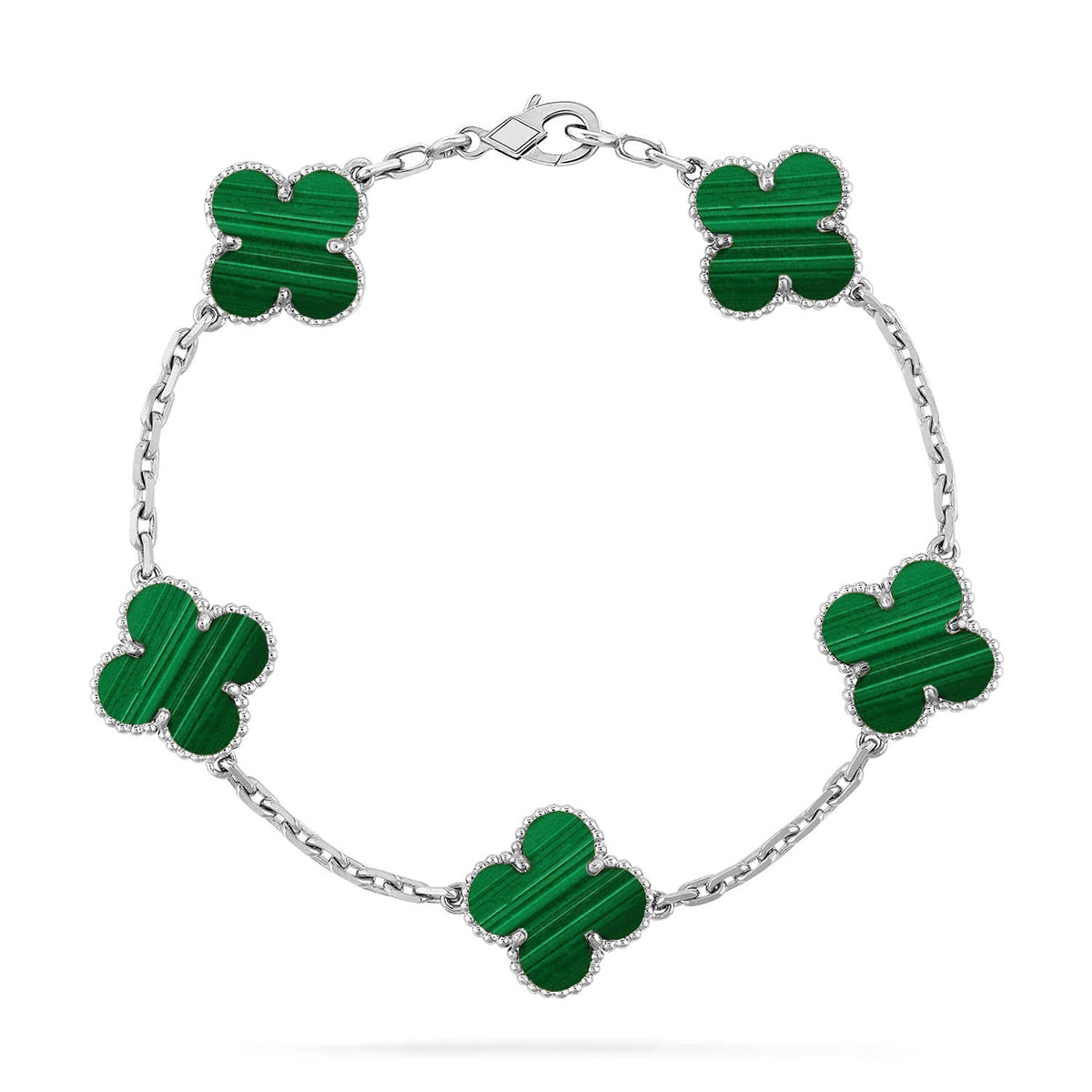 [ORA] CLOVER 5 MOTIF MALACHITE BRACELET COLLECTION