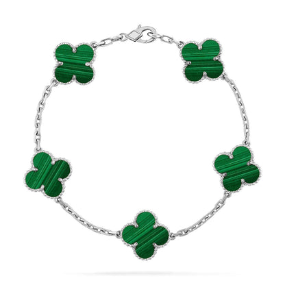 [ORA] CLOVER 5 MOTIF MALACHITE BRACELET COLLECTION