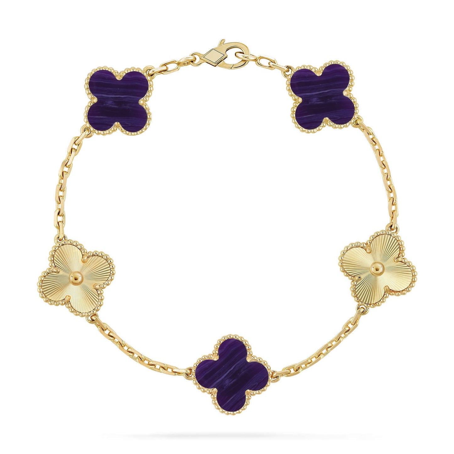 [ORA]CLOVER 5 MOTIF PURPLE STRIPES BRACELET COLLECTION