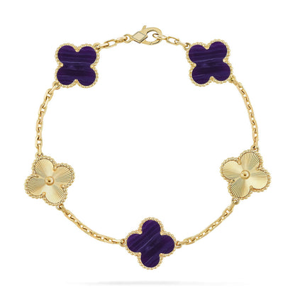 [ORA]CLOVER 5 MOTIF PURPLE STRIPES BRACELET COLLECTION