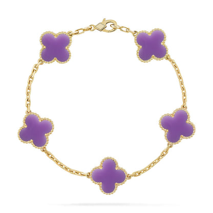 [ORA]CLOVER 5 MOTIF LIGHT PURPLE BRACELET COLLECTION