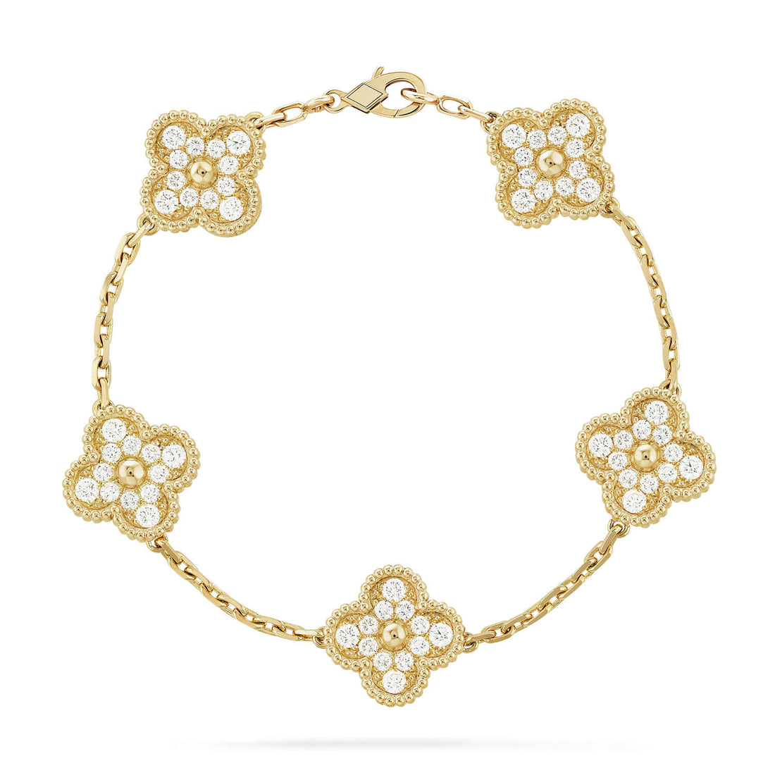 [ORA] CLOVER 5 MOTIF FULL DIAMOND BRACELET COLLECTION