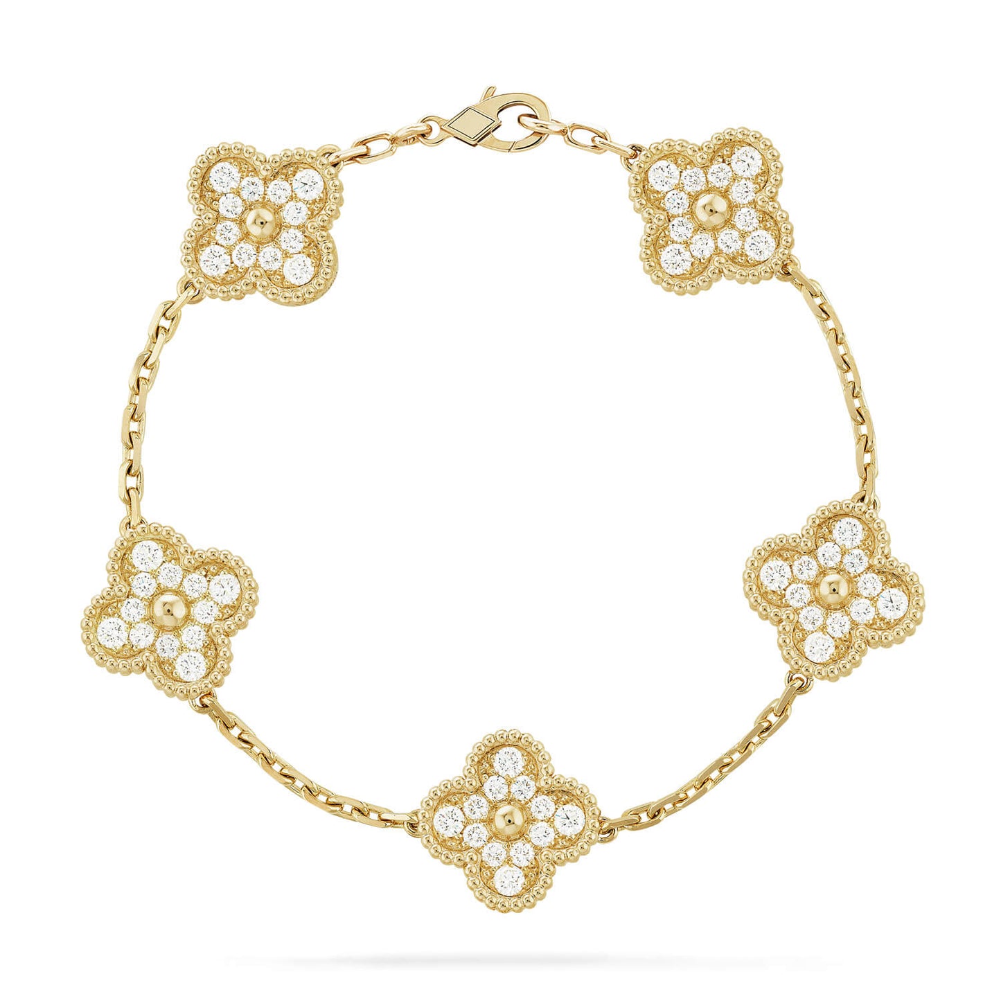 [ORA] CLOVER 5 MOTIF FULL DIAMOND BRACELET COLLECTION