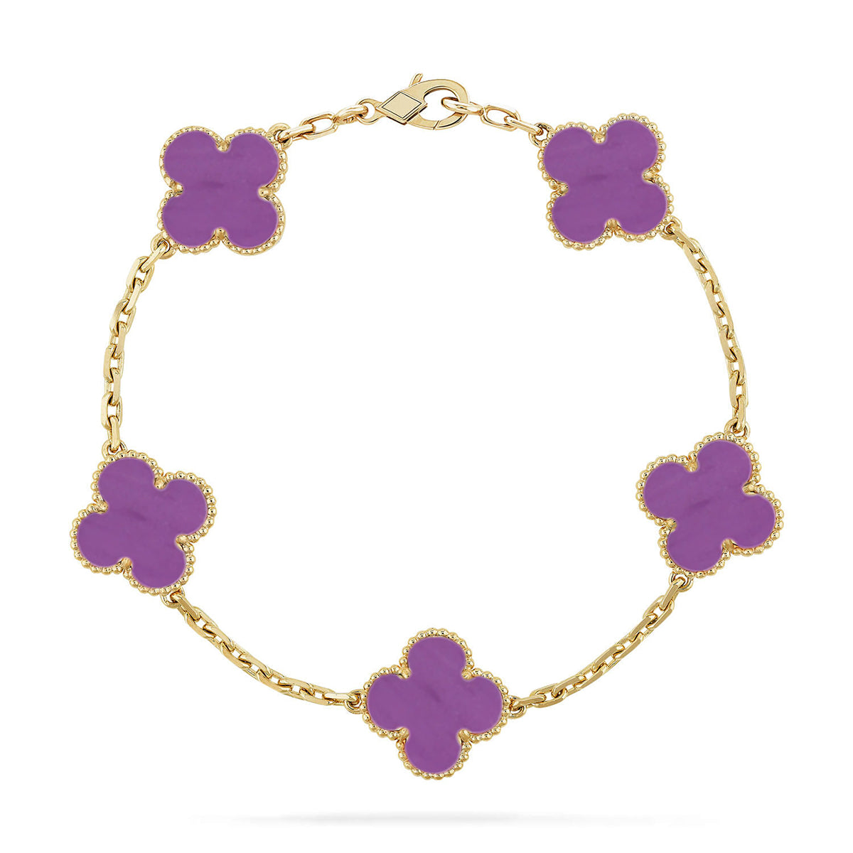 [ORA] CLOVER 5 MOTIF VIOLET BRACELET COLLECTION
