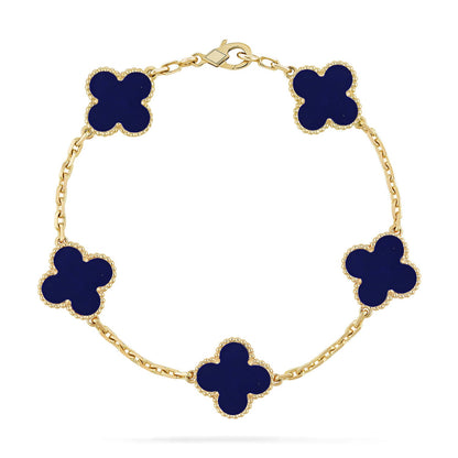 [ORA]CLOVER 5 MOTIF LAPIS LAZULI BRACELET COLLECTION