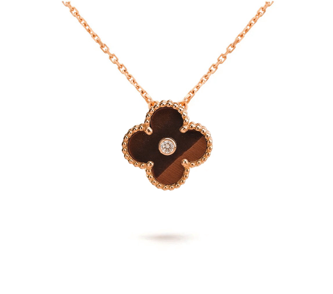 [ORA]CLOVER 15MM DIAMOND SINGLE FLOWER NECKLACE COLLECTION