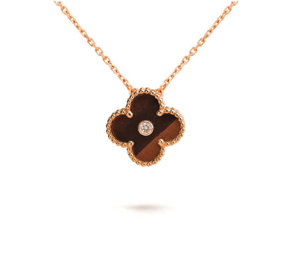 [ORA]CLOVER 15MM DIAMOND SINGLE FLOWER NECKLACE COLLECTION