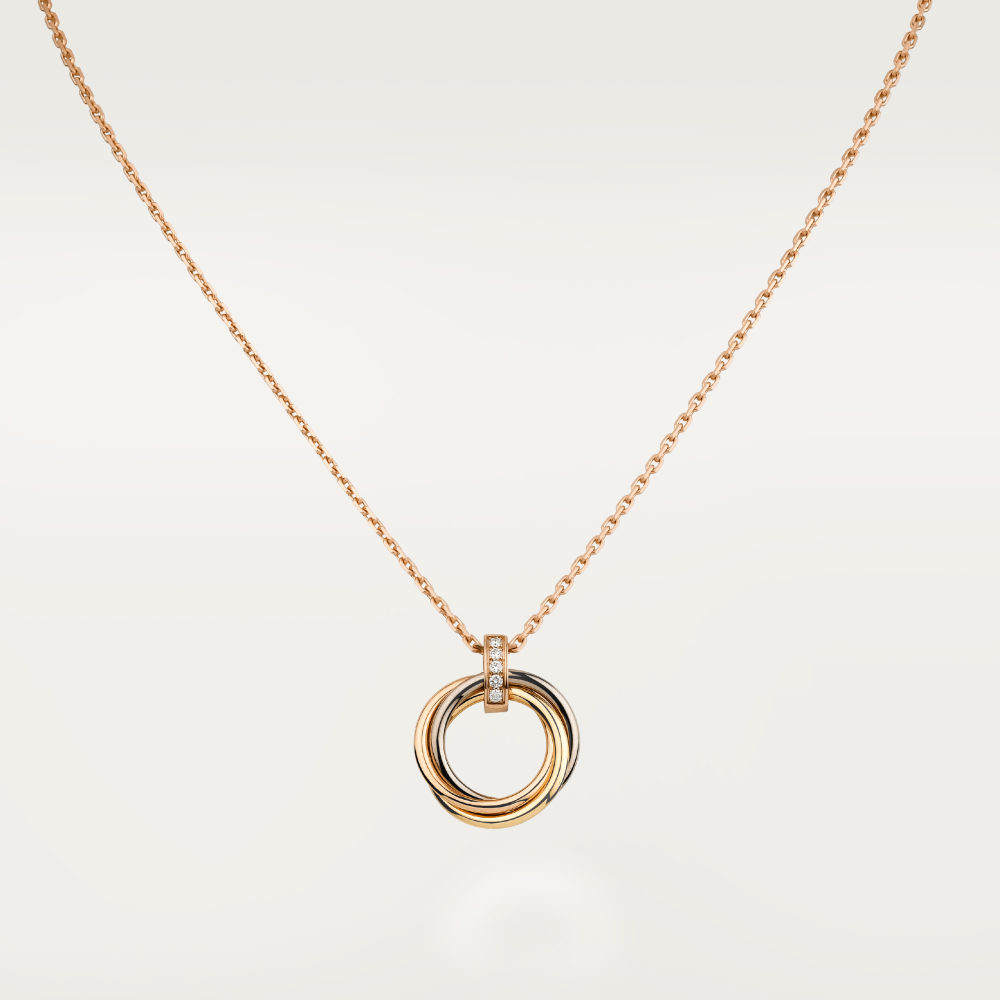 [ORA]TRINITY NECKLACE GOLD  DIAMONDS