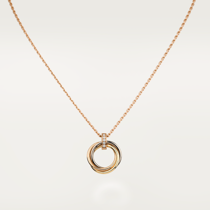 [ORA]TRINITY NECKLACE GOLD  DIAMONDS