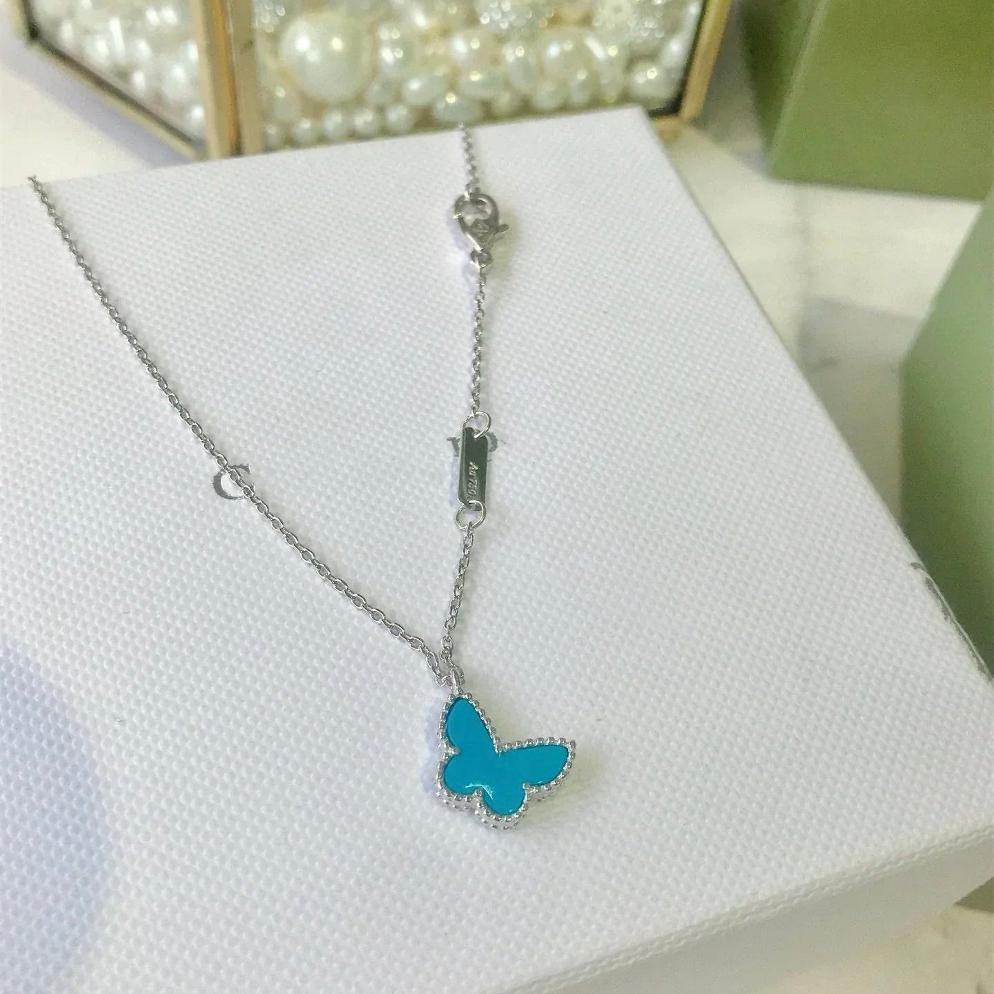 [ORA]BUTTERFLY TURQUOISE BUTTERFLY BRACELET SILVER