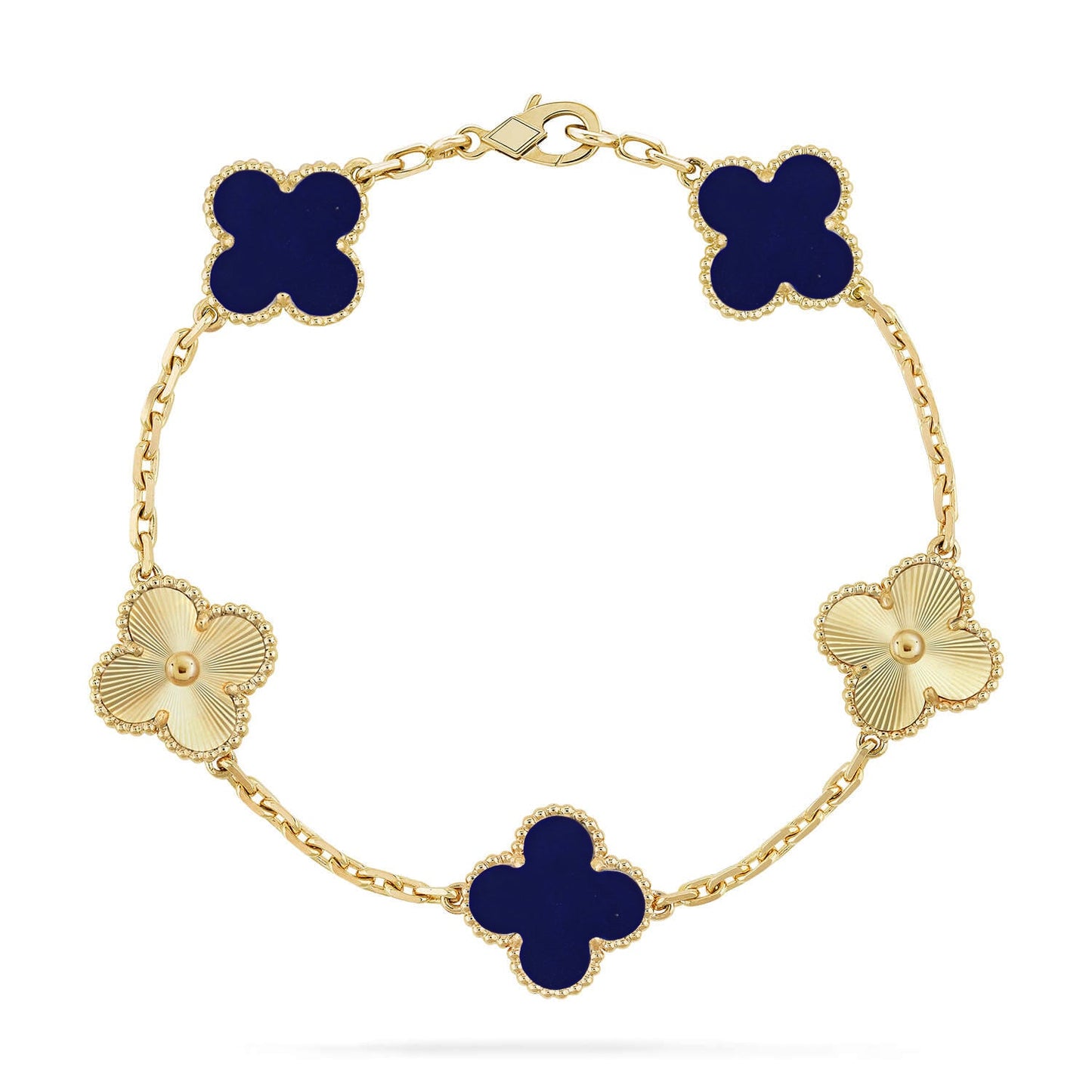 [ORA]CLOVER 5 MOTIF LAPIS LAZULI BRACELET COLLECTION