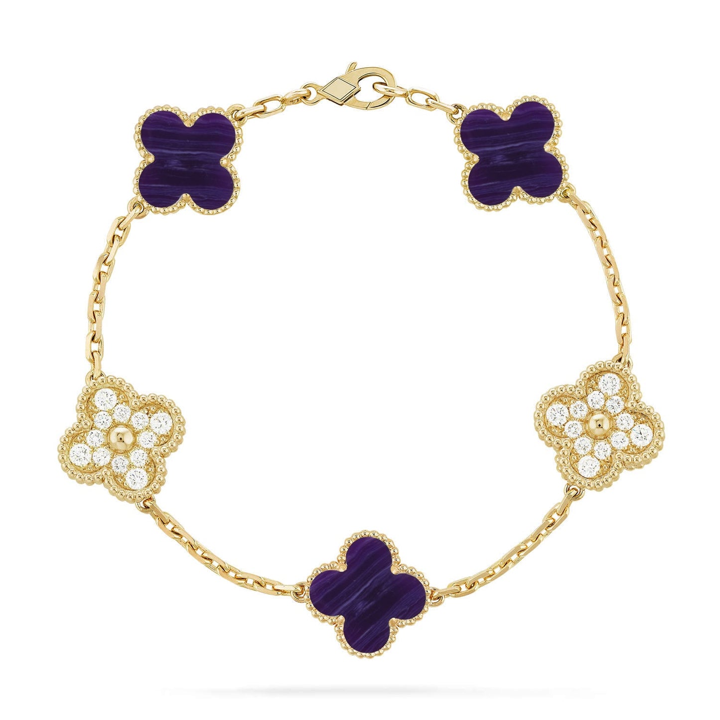 [ORA]CLOVER 5 MOTIF PURPLE STRIPES BRACELET COLLECTION