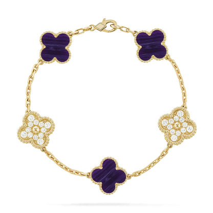 [ORA]CLOVER 5 MOTIF PURPLE STRIPES BRACELET COLLECTION