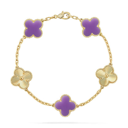 [ORA]CLOVER 5 MOTIF LIGHT PURPLE BRACELET COLLECTION
