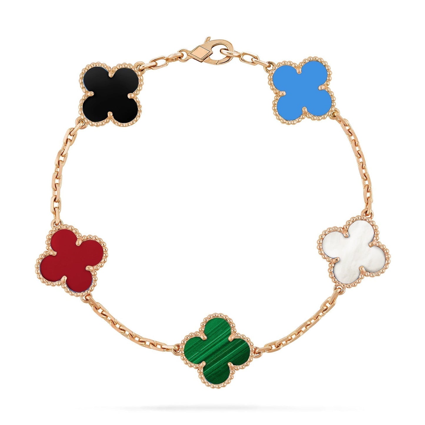 [ORA]CLOVER 5 MOTIFS MULTICOLOR BRACELET