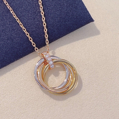 [ORA]TRINITY NECKLACE GOLD  DIAMONDS