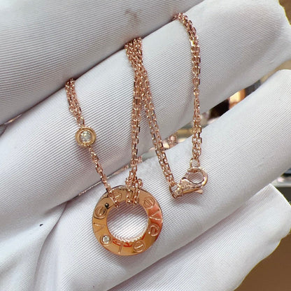 [ORA]LOVE NECKLACE 16MM 2 DIAMONDS