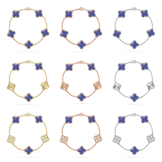 [ORA]CLOVER 5 MOTIF BLUE VEINS BRACELET COLLECTION