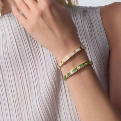 [ORA]2026 PAVE GEMSTONE LOVE BRACELET 6.1MM 10 DIAMONDS