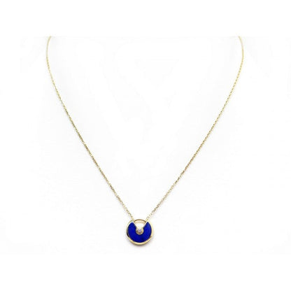 [ORA]AMULETTE ROSE GOLD AGATE NECKLACE
