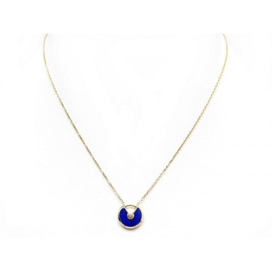 [ORA]AMULETTE ROSE GOLD AGATE NECKLACE