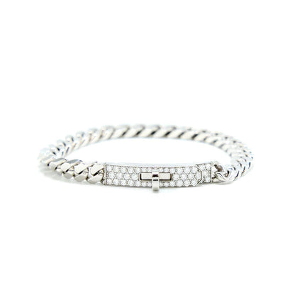 [ORA]KELLY CHAIN SILVER DIAMOND BRACELET