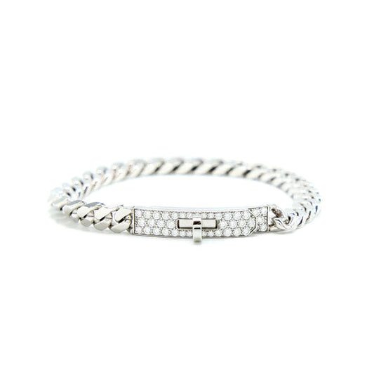 [ORA]KELLY CHAIN SILVER DIAMOND BRACELET
