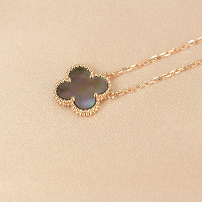 [ORA]CLOVER 15MM  GRAY MOTHER OF PEARL NECKLACE