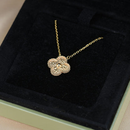 [ORA]CLOVER 15MM  BRONZING NECKLACE