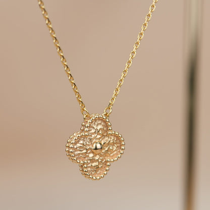 [ORA]CLOVER 15MM  BRONZING NECKLACE