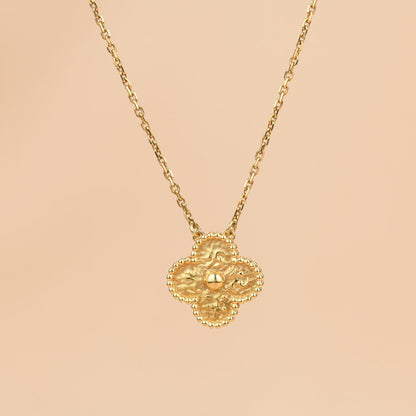[ORA]CLOVER 15MM  BRONZING NECKLACE