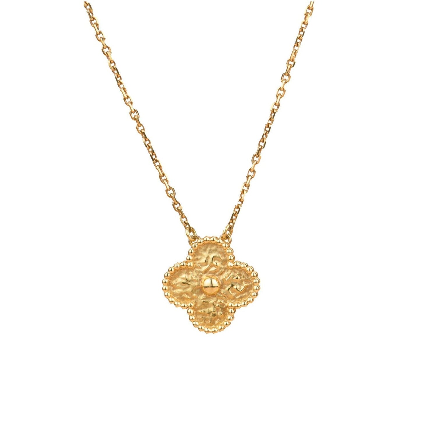 [ORA]CLOVER 15MM  BRONZING NECKLACE
