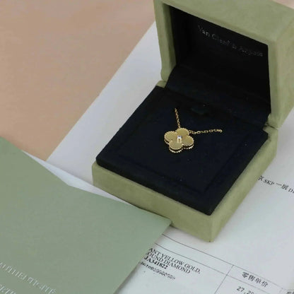 [ORA]CLOVER 15MM DIAMOND GOLD MOTHER OF PEARL NECKLACE
